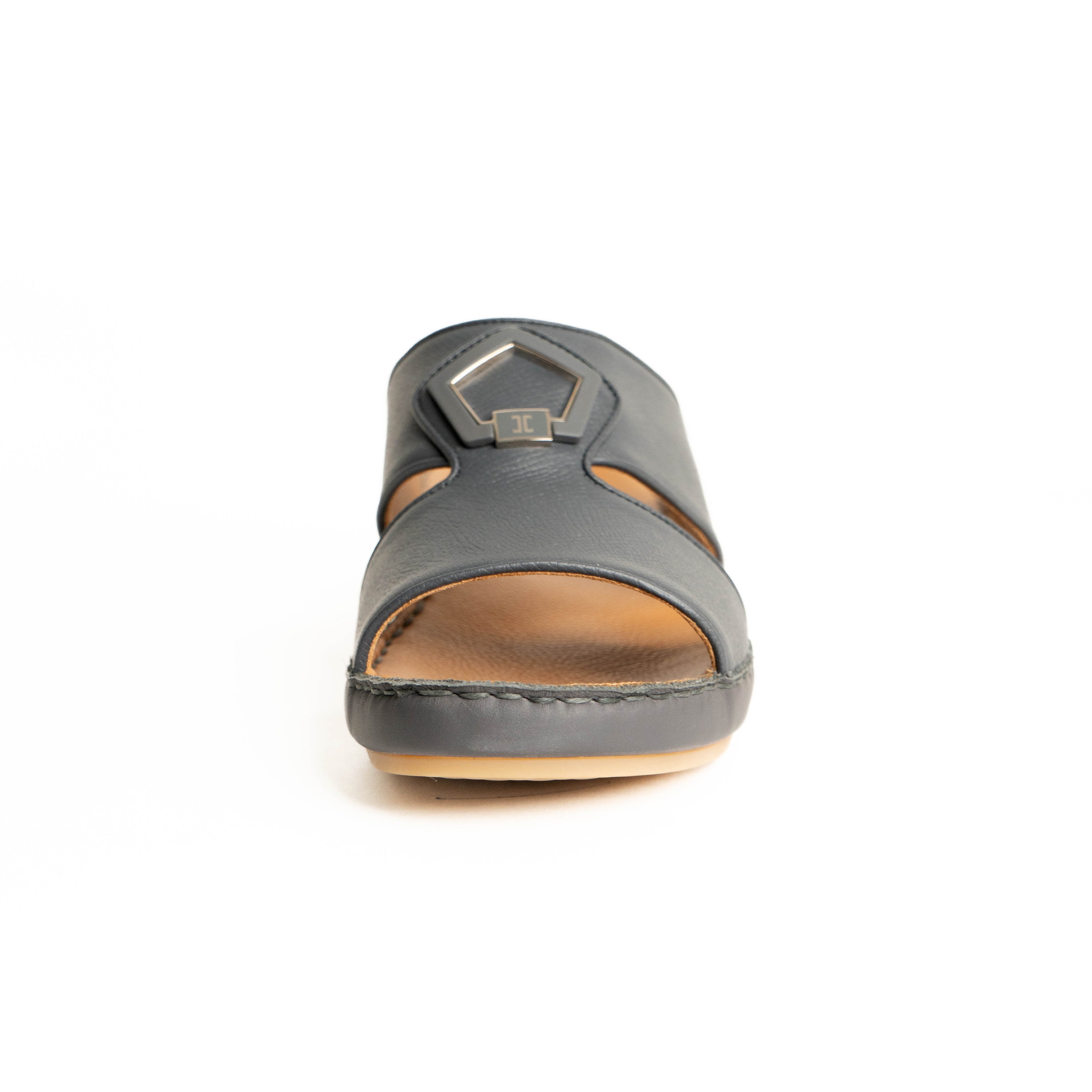 Gray sandal on a white background