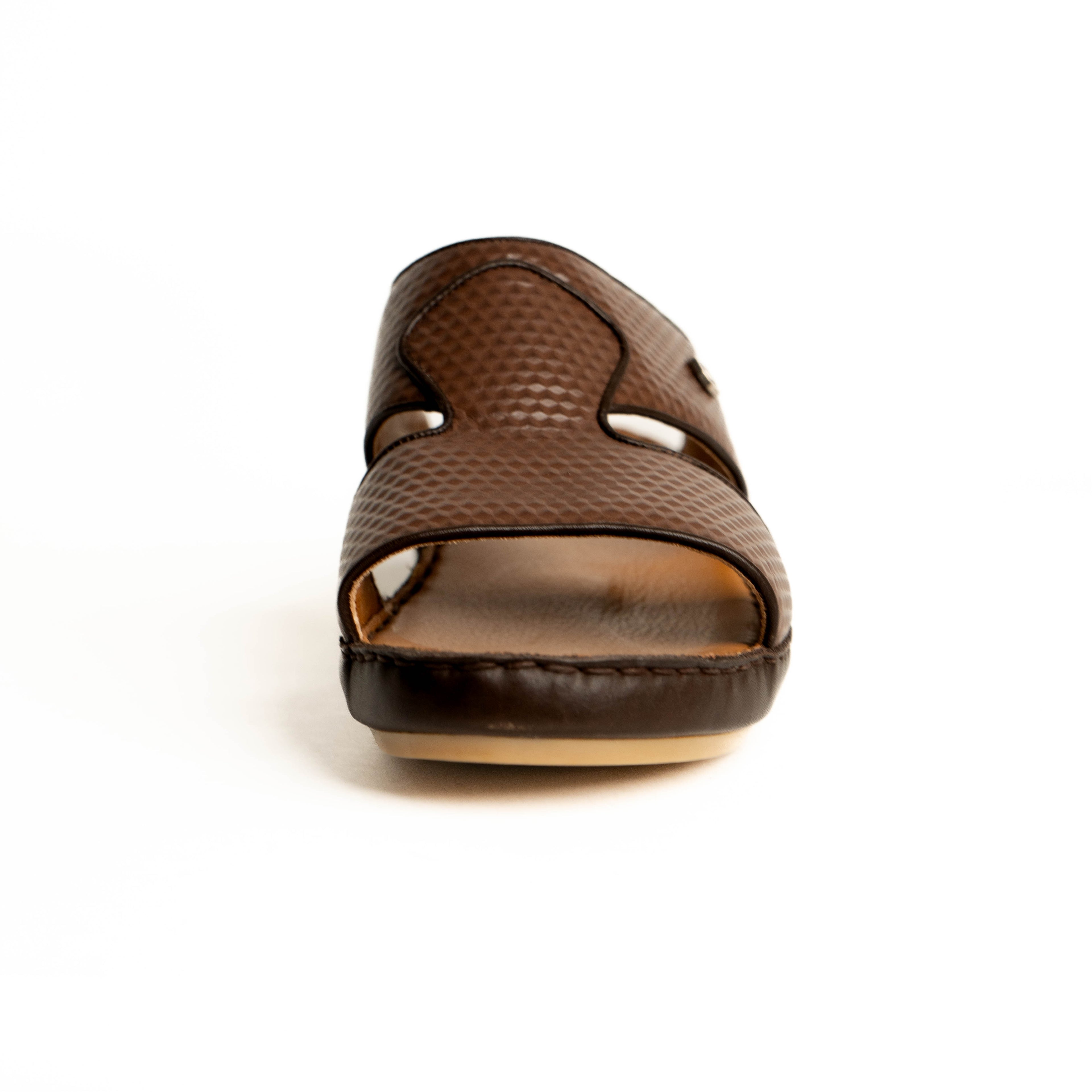 Brown sandal on a white background