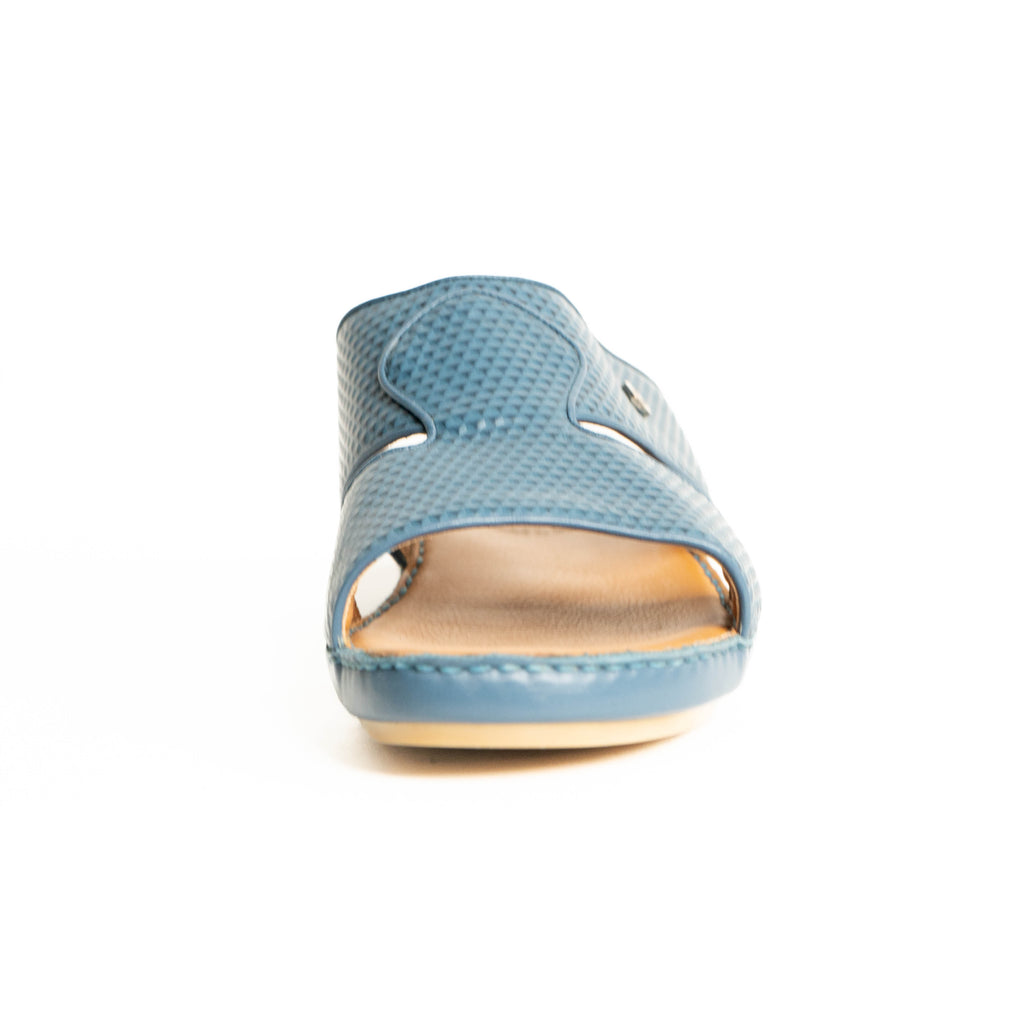 Blue sandal on a white background