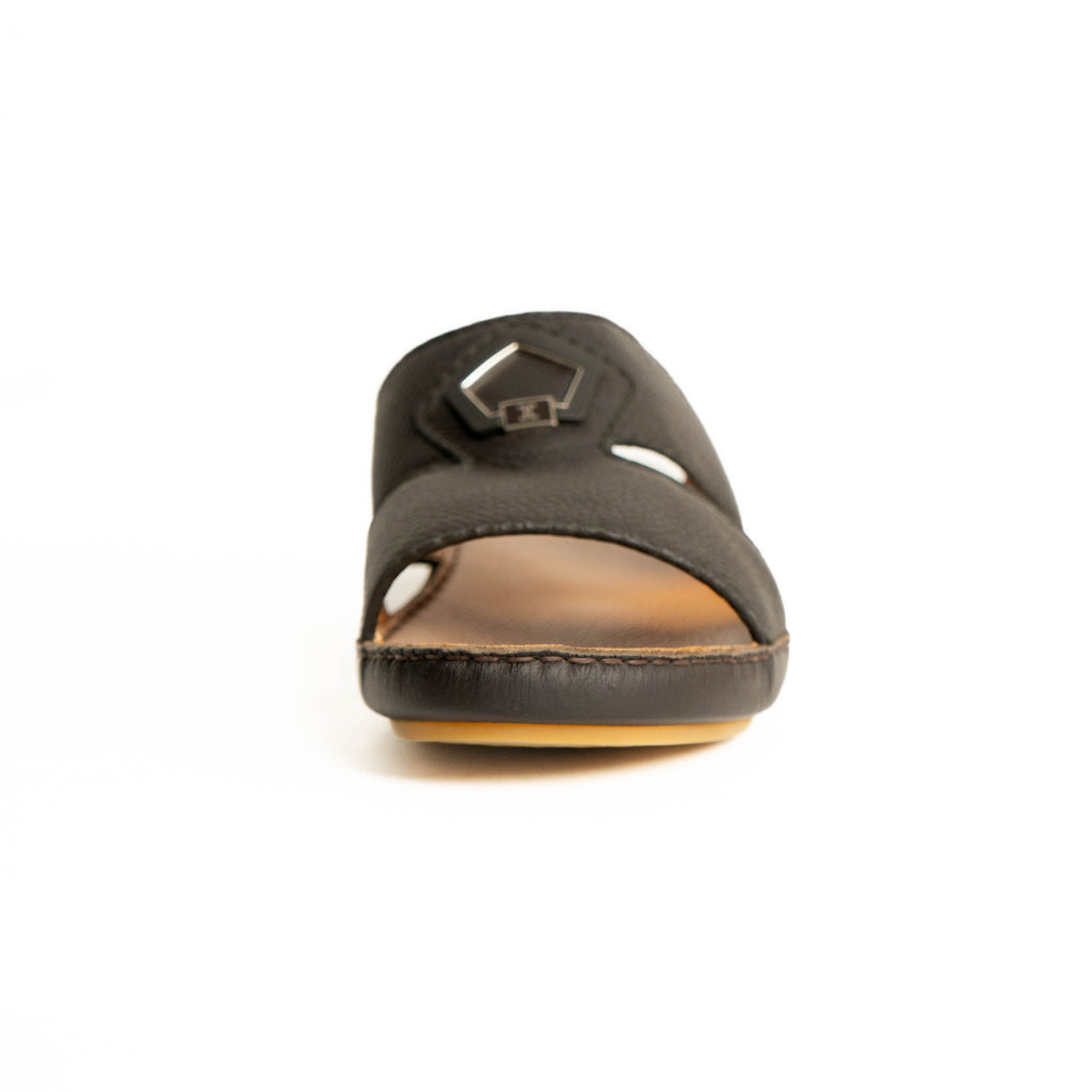 Black sandal on a white background