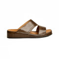 Brown sandal on a white background